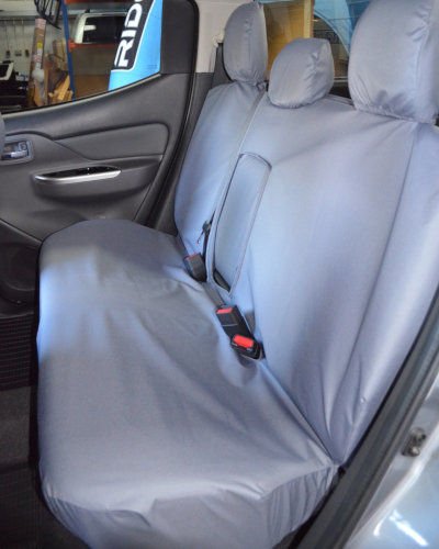 thumbnail image 2 of Universal Black Fabric Car Seat Covers, Full Set Front & Rear, Airbag Compatible For Fiat Volvo Etc. 2 of 6