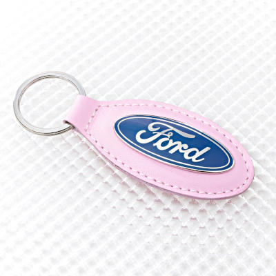 Ford Key Ring with Pink Leather Key Fob
