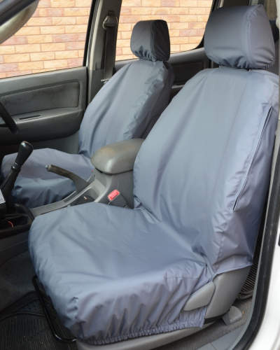 Grey Front Seat Covers for Toyota Hilux Mk7
