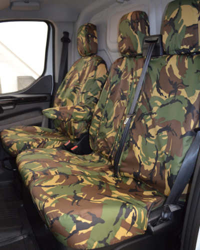 Ford Transit Custom Green Camo Seat Covers