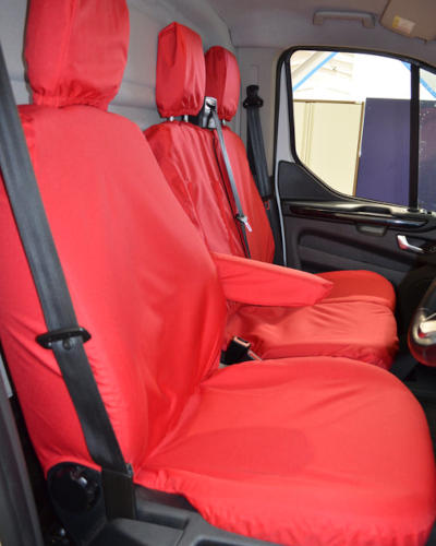 Ford Transit Mk8 Red Seat Covers