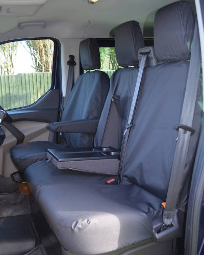 thumbnail image 2 of Shield Blue Camo Front Seat Cover - 100% Waterproof Heavy Duty Nylon For Car Van 4x4 2 of 6