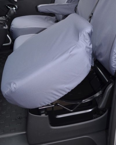 thumbnail image 2 of Tailored Waterproof Front Seat Covers For Vauxhall/Opel Vivaro Sportive 2018 – Grey 2 of 5
