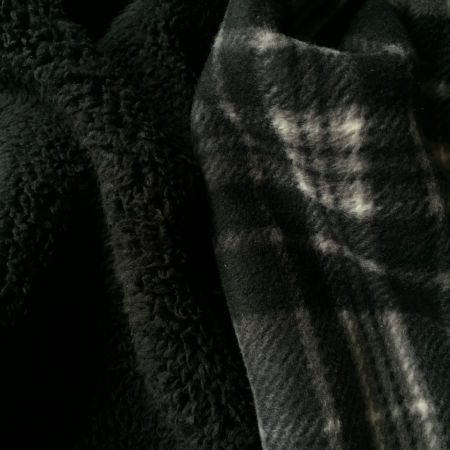 Black Tartan Travel Blanket