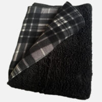 Pet Travel Blanket – Reversible Tartan and Fur