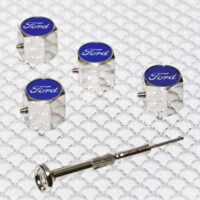 Locking Tyre Valve Dust Caps – Ford Logo