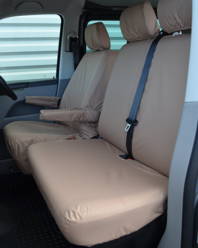 VW Transporter T6 Beige Seat Covers