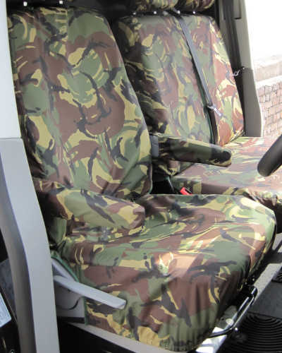 VW Transporter T6 Green Camo Seat Covers